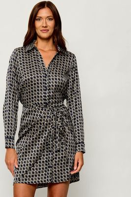 Sukienka jesienna Guess ze sklepu: Gomez Fashion Store w kategorii: Sukienki - zdjęcie 874714-BD9-10338_GJ264W00004925E