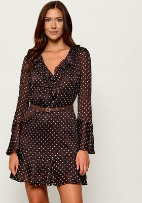 Sukienka jesienna Guess ze sklepu: Gomez Fashion Store w kategorii: Sukienki - zdjęcie 874714-BD9-10338_GJ264W00006335E