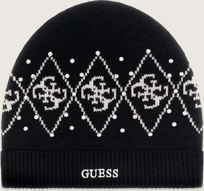 Czapka zimowa damska GUESS ACTIVE ze sklepu: Gomez Fashion Store w kategorii: Czapki zimowe damskie - zdjęcie 874714-BD9-10338_GV265W000040046