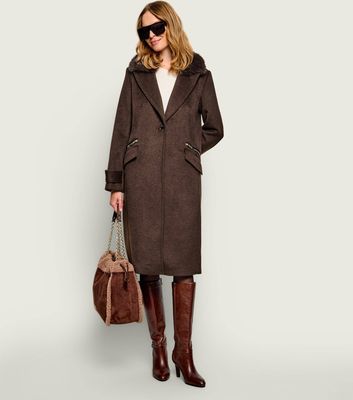 brązowy Płaszcz damski Guess ze sklepu: Gomez Fashion Store w kategorii: Płaszcze damskie