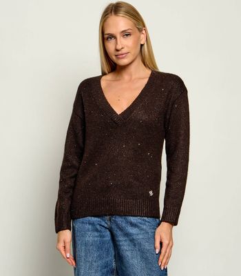 Guess - Sweter damski na zimę ze sklepu: Gomez Fashion Store w kategorii: Swetry damskie - zdjęcie 874714-BD9-10338_GJ265W00007346E