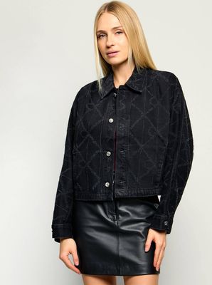 Calvin Klein Jeans - Kurtka damska jesienna casualowa ze sklepu: Gomez Fashion Store w kategorii: Kurtki damskie - zdjęcie 874714-BD9-10338_CJ265W000032D61