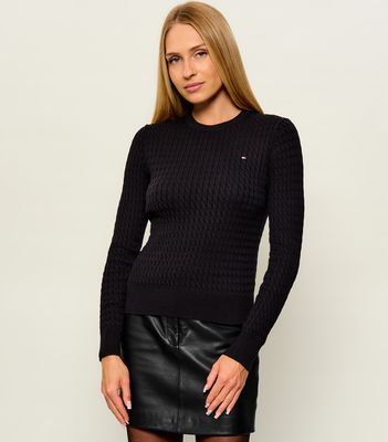 Sweter damski na zimę Tommy Hilfiger ze sklepu: Gomez Fashion Store w kategorii: Swetry damskie - zdjęcie 874714-BD9-10338_TH265W000004D12