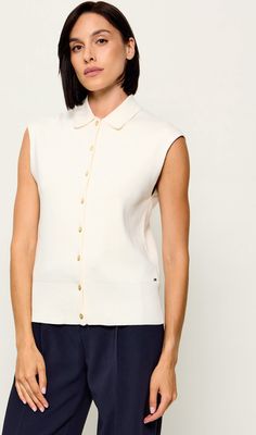 Kamizelka damska wiosenna Tommy Hilfiger ze sklepu: Gomez Fashion Store w kategorii: Kamizelki damskie - zdjęcie 874714-BD9-10338_TH265W000007L35