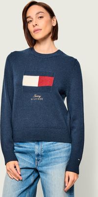 Sweter damski casual na zimę Tommy Hilfiger ze sklepu: Gomez Fashion Store w kategorii: Swetry damskie