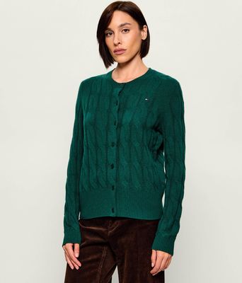 Sweter damski casual na zimę Tommy Hilfiger ze sklepu: Gomez Fashion Store w kategorii: Swetry damskie - zdjęcie 874714-BD9-10338_TH265W000091L62