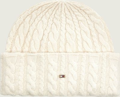 Czapka zimowa damska Tommy Hilfiger ze sklepu: Gomez Fashion Store w kategorii: Czapki zimowe damskie - zdjęcie 874714-BD9-10338_TH265W000161H94