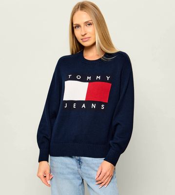 Sweter damski casual Tommy Jeans ze sklepu: Gomez Fashion Store w kategorii: Swetry damskie - zdjęcie 874714-BD9-10338_TM265W000054072