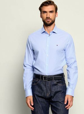 Koszula męska z klasycznym kołnierzykiem elegancka Tommy Hilfiger ze sklepu: Gomez Fashion Store w kategorii: Koszule męskie - zdjęcie 874714-BD9-10338_TH265M000030852