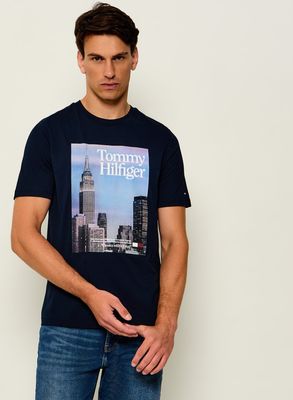 T-shirt męski wiosenny młodzieżowy Tommy Hilfiger ze sklepu: Gomez Fashion Store w kategorii: T-shirty męskie - zdjęcie 874714-BD9-10338_TH265M000039F23