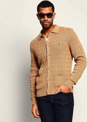 Sweter męski zimowy casualowy Tommy Hilfiger ze sklepu: Gomez Fashion Store w kategorii: Swetry męskie - zdjęcie 874714-BD9-10338_TH265M000048O25