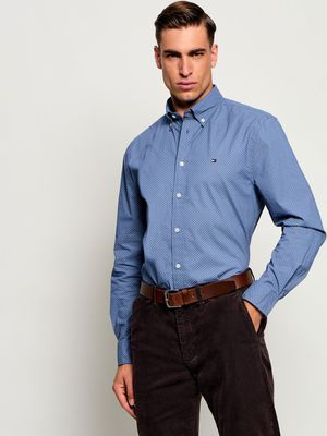 Koszula męska z kołnierzykiem button down jesienna Tommy Hilfiger ze sklepu: Gomez Fashion Store w kategorii: Koszule męskie - zdjęcie 874714-BD9-10338_TH265M000083D11