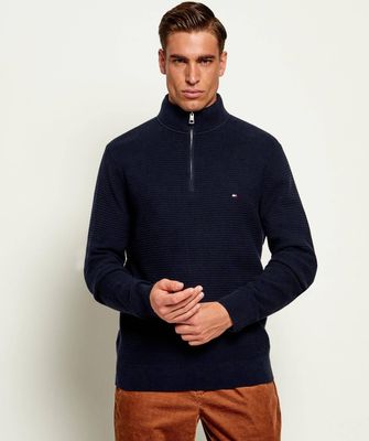 Sweter męski zimowy Tommy Hilfiger ze sklepu: Gomez Fashion Store w kategorii: Swetry męskie - zdjęcie 874714-BD9-10338_TH265M000094F23