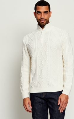 Guess - Sweter męski casual na zimę ze sklepu: Gomez Fashion Store w kategorii: Swetry męskie - zdjęcie 874714-BD9-10338_GJ265M000027ZB3