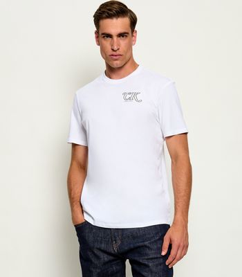 Calvin Klein Jeans - T-shirt męski casualowy ze sklepu: Gomez Fashion Store w kategorii: T-shirty męskie - zdjęcie 874714-BD9-10338_CJ265M000017210