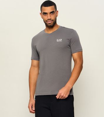 T-shirt męski casual na wiosnę EA7 ze sklepu: Gomez Fashion Store w kategorii: T-shirty męskie - zdjęcie 874714-BD9-10338_E7265M000084G92