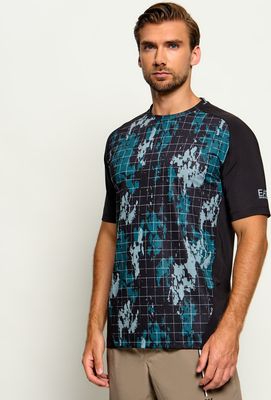 T-shirt męski w stylu młodzieżowym na wiosnę EA7 ze sklepu: Gomez Fashion Store w kategorii: T-shirty męskie - zdjęcie 874714-BD9-10338_E7265M000191H44