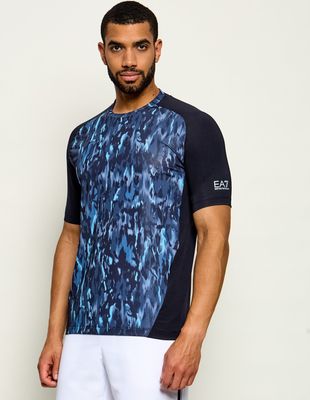 T-shirt męski na wiosnę EA7 ze sklepu: Gomez Fashion Store w kategorii: T-shirty męskie - zdjęcie 874714-BD9-10338_E7265M000191H45