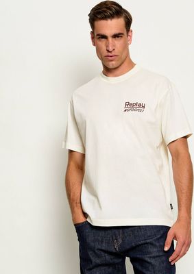 T-shirt męski w stylu młodzieżowym Replay ze sklepu: Gomez Fashion Store w kategorii: T-shirty męskie - zdjęcie 874714-BD9-10338_RY265M000012A98