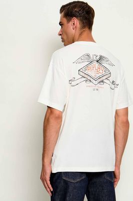 T-shirt męski w stylu młodzieżowym Replay ze sklepu: Gomez Fashion Store w kategorii: T-shirty męskie - zdjęcie 874714-BD9-10338_RY265M000017A98