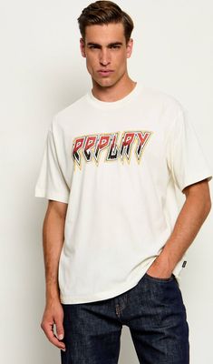T-shirt męski młodzieżowy Replay ze sklepu: Gomez Fashion Store w kategorii: T-shirty męskie - zdjęcie 874714-BD9-10338_RY265M000020A98