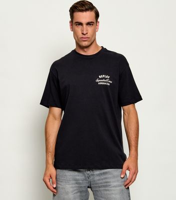 Replay - T-shirt męski casual ze sklepu: Gomez Fashion Store w kategorii: T-shirty męskie - zdjęcie 874714-BD9-10338_RY265M000024A92