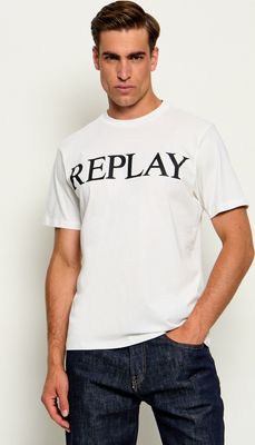 T-shirt męski w stylu młodzieżowym Replay ze sklepu: Gomez Fashion Store w kategorii: T-shirty męskie - zdjęcie 874714-BD9-10338_RY265M000033082