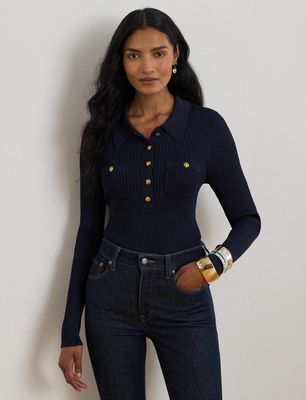 Sweter damski na zimę casual LAUREN RALPH LAUREN ze sklepu: Gomez Fashion Store w kategorii: Swetry damskie - zdjęcie 874714-BD9-10338_RL265W000041AM0