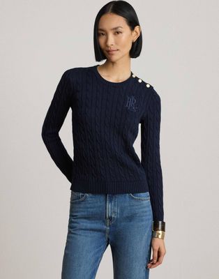 Sweter damski casual LAUREN RALPH LAUREN ze sklepu: Gomez Fashion Store w kategorii: Swetry damskie - zdjęcie 874714-BD9-10338_RL265W00004228A
