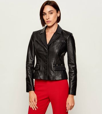 Elisabetta Franchi - Kurtka damska jesienna ze sklepu: Gomez Fashion Store w kategorii: Kurtki damskie - zdjęcie 874714-BD9-10338_EF264W000051110