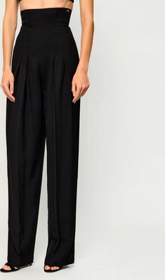 Elisabetta Franchi - Spodnie damskie jesienne ze sklepu: Gomez Fashion Store w kategorii: Spodnie damskie - zdjęcie 874714-BD9-10338_EF265W000031110