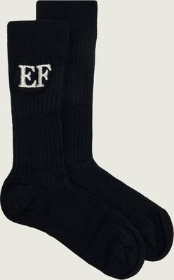 Skarpetki damskie gładkie Elisabetta Franchi ze sklepu: Gomez Fashion Store w kategorii: Skarpetki damskie - zdjęcie 874714-BD9-10338_EF265W000062585