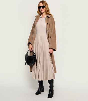 BOSS BLACK - beżowy Sukienka casual ze sklepu: Gomez Fashion Store w kategorii: Sukienki