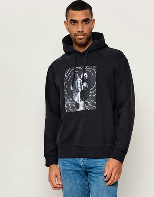 Bluza męska w stylu młodzieżowym na zimę Armani Exchange ze sklepu: Gomez Fashion Store w kategorii: Bluzy męskie - zdjęcie 874714-BD9-10338_AX265M000022I94