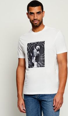 T-shirt męski w stylu młodzieżowym wiosenny Armani Exchange ze sklepu: Gomez Fashion Store w kategorii: T-shirty męskie - zdjęcie 874714-BD9-10338_AX265M000032H83