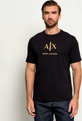 Armani Exchange - T-shirt męski w stylu młodzieżowym wiosenny ze sklepu: Gomez Fashion Store w kategorii: T-shirty męskie - zdjęcie 874714-BD9-10338_AX265M000038H50