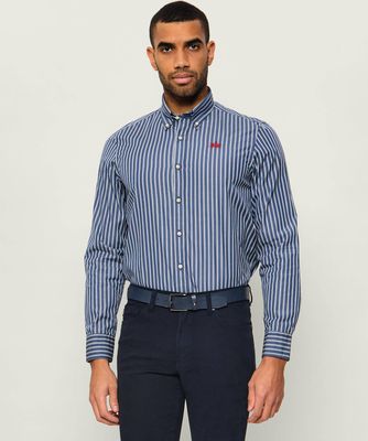 Koszula męska casual z kołnierzykiem button down La Martina ze sklepu: Gomez Fashion Store w kategorii: Koszule męskie - zdjęcie 874714-BD9-10338_LR265M000010810