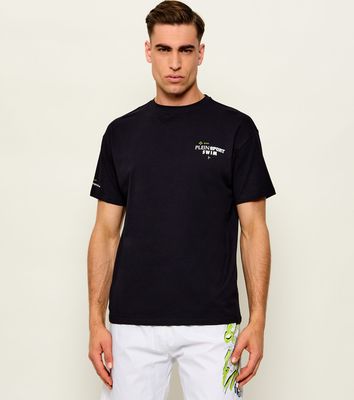 Plein Sport - T-shirt męski na lato ze sklepu: Gomez Fashion Store w kategorii: T-shirty męskie - zdjęcie 874714-BD9-10338_PS262M000062102