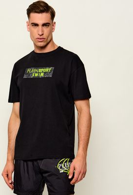 T-shirt męski na lato Plein Sport ze sklepu: Gomez Fashion Store w kategorii: T-shirty męskie - zdjęcie 874714-BD9-10338_PS262M000068102