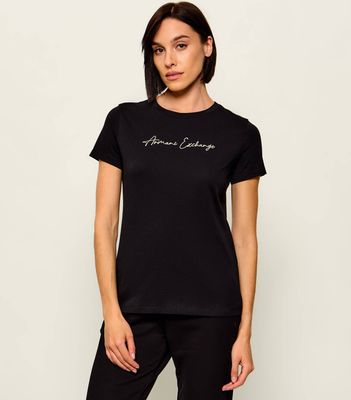 Bluzka damska w stylu młodzieżowym Armani Exchange ze sklepu: Gomez Fashion Store w kategorii: Bluzki damskie - zdjęcie 874714-BD9-10338_AX265W000013J27