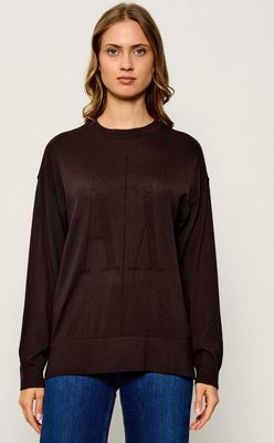 Armani Exchange - Sweter damski na zimę casualowy ze sklepu: Gomez Fashion Store w kategorii: Swetry damskie - zdjęcie 874714-BD9-10338_AX265W000015I64