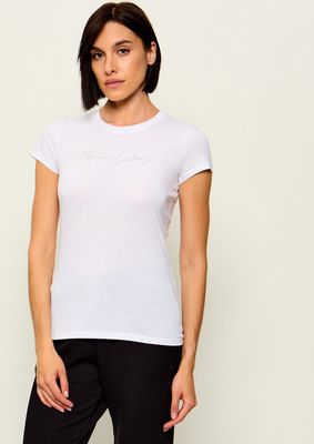 Bluzka damska na wiosnę casual Armani Exchange ze sklepu: Gomez Fashion Store w kategorii: Bluzki damskie - zdjęcie 874714-BD9-10338_AX265W000021H55