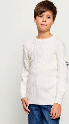 biały Sweter chłopięcy jesienny Guess ze sklepu: Gomez Fashion Store w kategorii: Swetry chłopięce