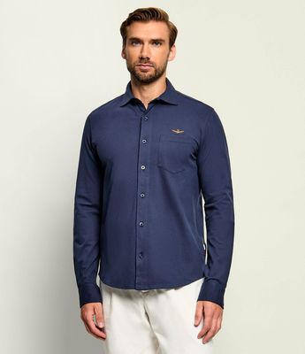 Aeronautica Militare - Koszula męska casual ze sklepu: Gomez Fashion Store w kategorii: Koszule męskie - zdjęcie 874714-BD9-10338_AM264M000004001