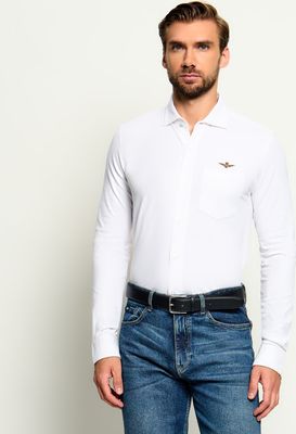 Aeronautica Militare - Koszula męska na wiosnę ze sklepu: Gomez Fashion Store w kategorii: Koszule męskie - zdjęcie 874714-BD9-10338_AM264M000004002