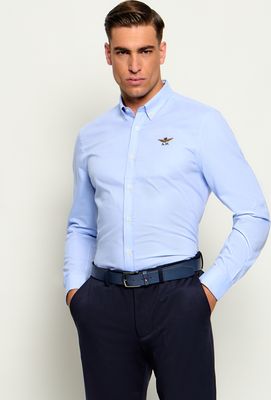Aeronautica Militare - Koszula męska elegancka ze sklepu: Gomez Fashion Store w kategorii: Koszule męskie - zdjęcie 874714-BD9-10338_AM264M000005289