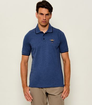 T-shirt męski casualowy Aeronautica Militare ze sklepu: Gomez Fashion Store w kategorii: T-shirty męskie - zdjęcie 874714-BD9-10338_AM264M000016489
