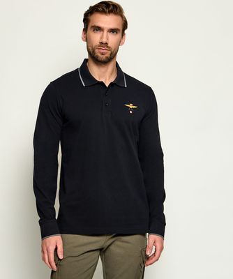 Aeronautica Militare - T-shirt męski jesienny ze sklepu: Gomez Fashion Store w kategorii: T-shirty męskie - zdjęcie 874714-BD9-10338_AM264M000017004