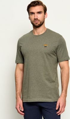 T-shirt męski na wiosnę casualowy Aeronautica Militare ze sklepu: Gomez Fashion Store w kategorii: T-shirty męskie - zdjęcie 874714-BD9-10338_AM264M000021490