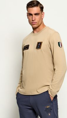 T-shirt męski na wiosnę młodzieżowy Aeronautica Militare ze sklepu: Gomez Fashion Store w kategorii: T-shirty męskie - zdjęcie 874714-BD9-10338_AM264M000024476